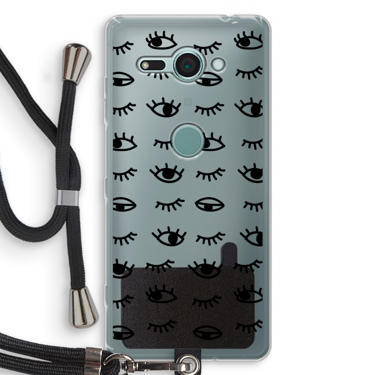 Eye pattern #2: Sony Xperia XZ2 Compact Transparant Hoesje met koord