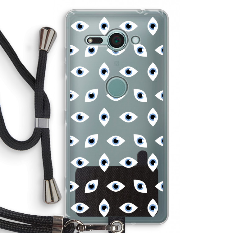 Eyes pattern: Sony Xperia XZ2 Compact Transparant Hoesje met koord