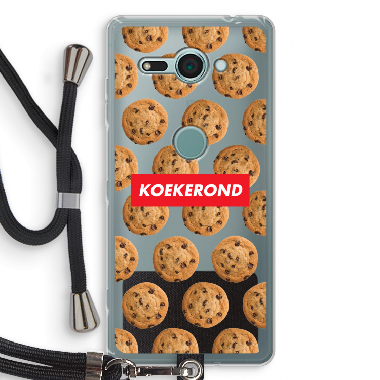 Koekerond: Sony Xperia XZ2 Compact Transparant Hoesje met koord