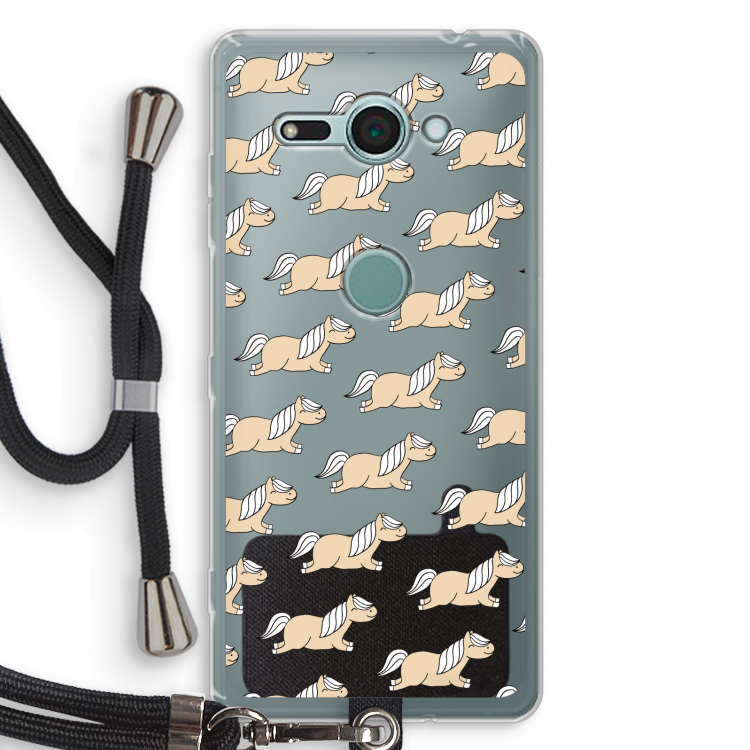 Ponys: Sony Xperia XZ2 Compact Transparant Hoesje met koord
