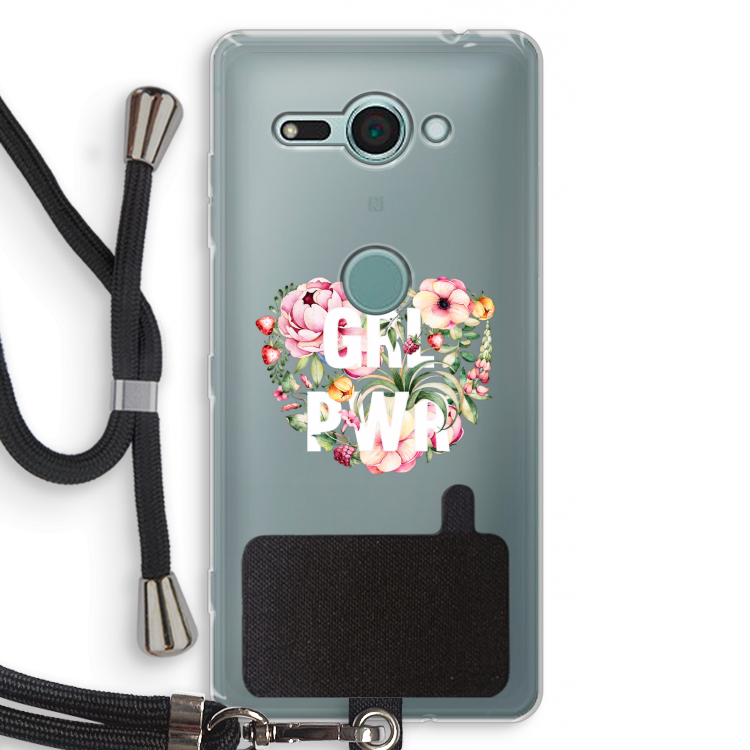 GRL PWR Flower: Sony Xperia XZ2 Compact Transparant Hoesje met koord