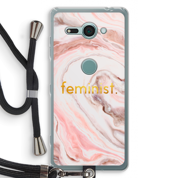 Feminist: Sony Xperia XZ2 Compact Transparant Hoesje met koord