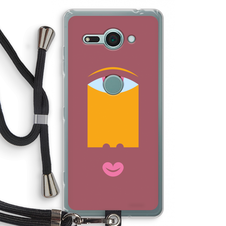 Mono V: Sony Xperia XZ2 Compact Transparant Hoesje met koord