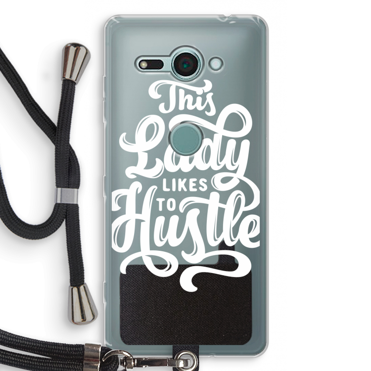 Hustle Lady: Sony Xperia XZ2 Compact Transparant Hoesje met koord