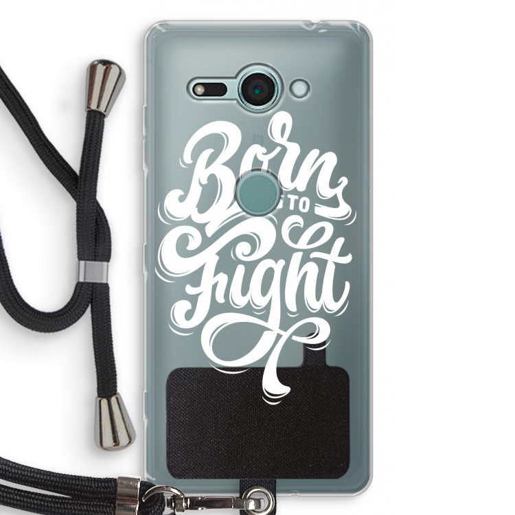 Born to Fight: Sony Xperia XZ2 Compact Transparant Hoesje met koord