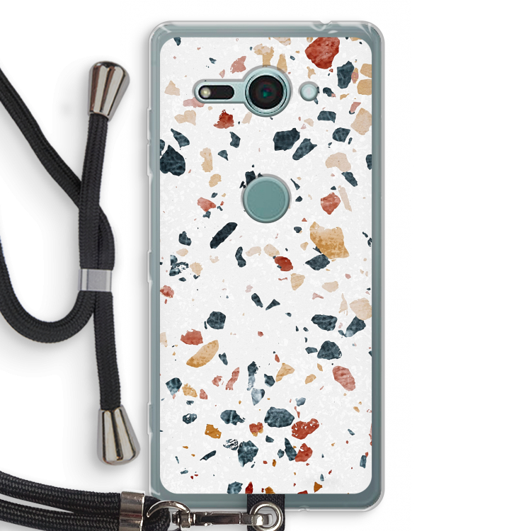 Terrazzo N°4: Sony Xperia XZ2 Compact Transparant Hoesje met koord
