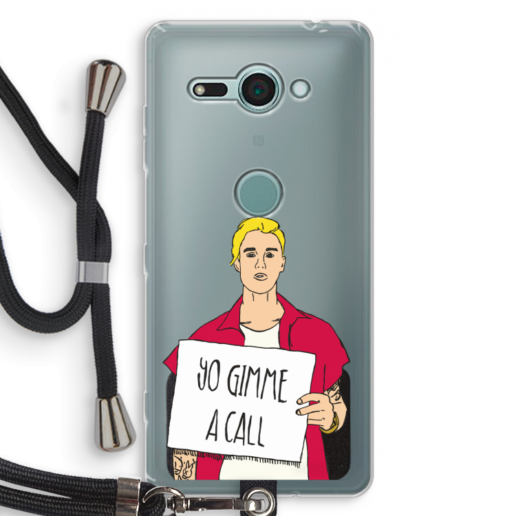 Gimme a call: Sony Xperia XZ2 Compact Transparant Hoesje met koord