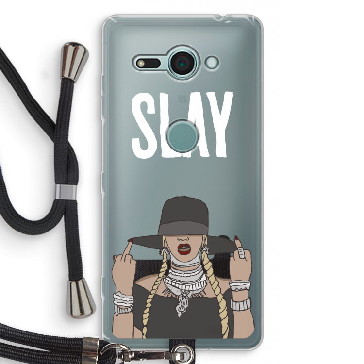 Slay All Day: Sony Xperia XZ2 Compact Transparant Hoesje met koord