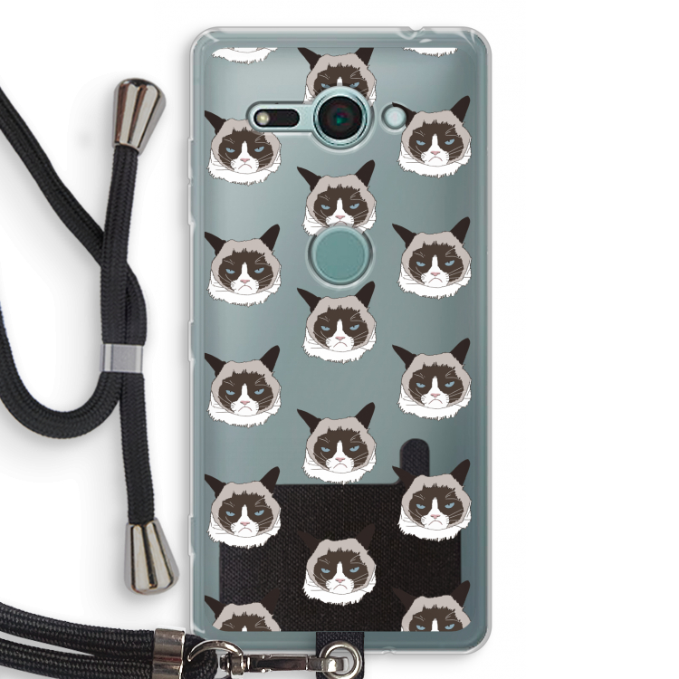 It's a Purrr Case: Sony Xperia XZ2 Compact Transparant Hoesje met koord