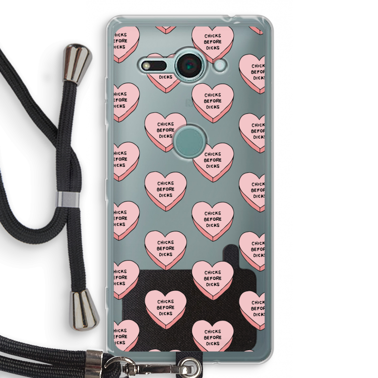 Chicks before dicks: Sony Xperia XZ2 Compact Transparant Hoesje met koord