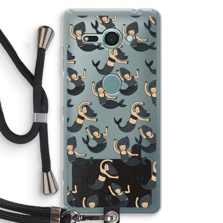 Zeemeermin: Sony Xperia XZ2 Compact Transparant Hoesje met koord