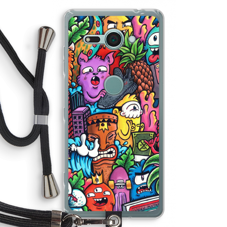 Vexx Mixtape: Sony Xperia XZ2 Compact Transparant Hoesje met koord