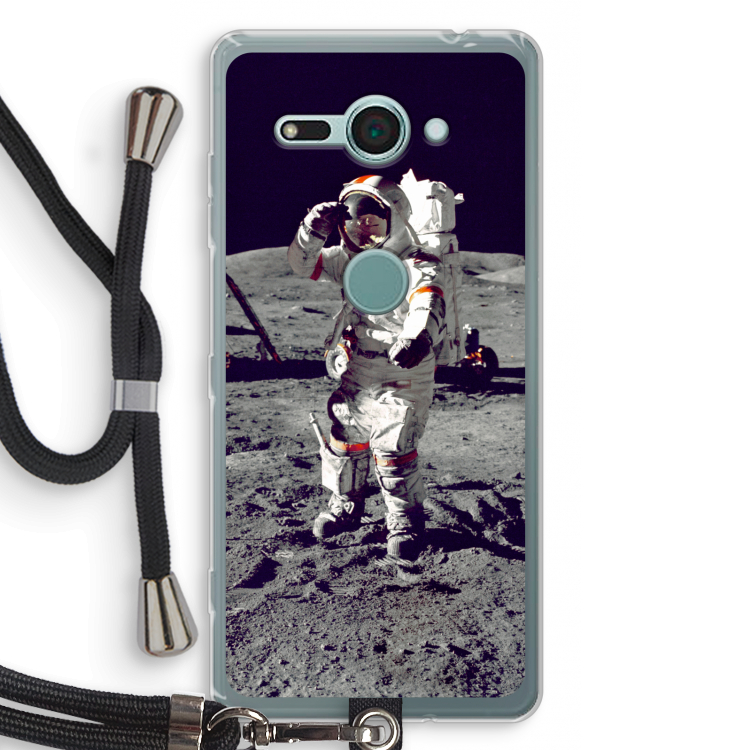 Spaceman: Sony Xperia XZ2 Compact Transparant Hoesje met koord