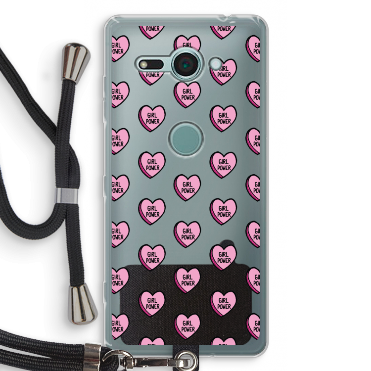 GIRL POWER: Sony Xperia XZ2 Compact Transparant Hoesje met koord