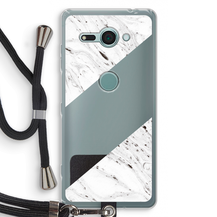 Biggest stripe: Sony Xperia XZ2 Compact Transparant Hoesje met koord