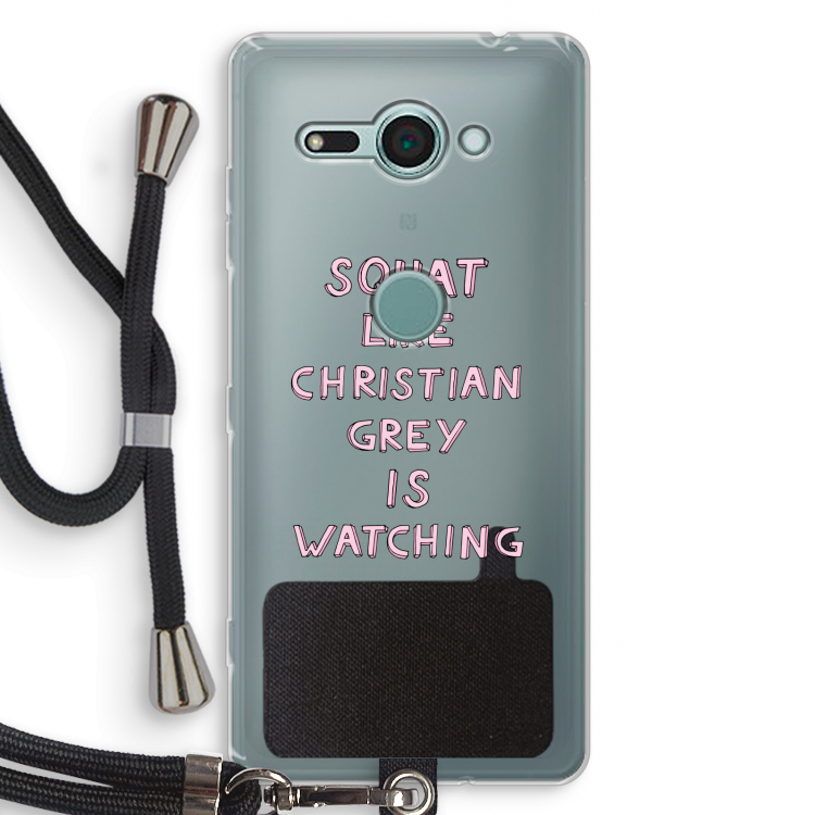 Christian Grey: Sony Xperia XZ2 Compact Transparant Hoesje met koord