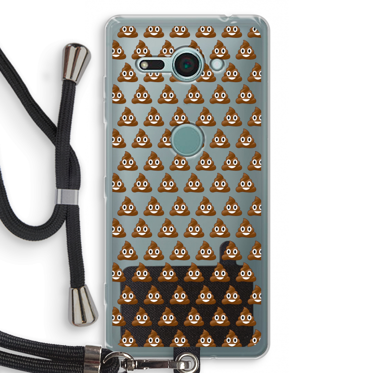 Poop emoji: Sony Xperia XZ2 Compact Transparant Hoesje met koord