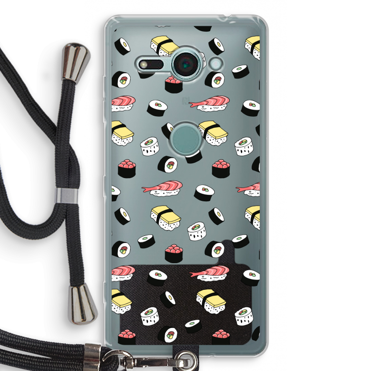 Sushi time: Sony Xperia XZ2 Compact Transparant Hoesje met koord