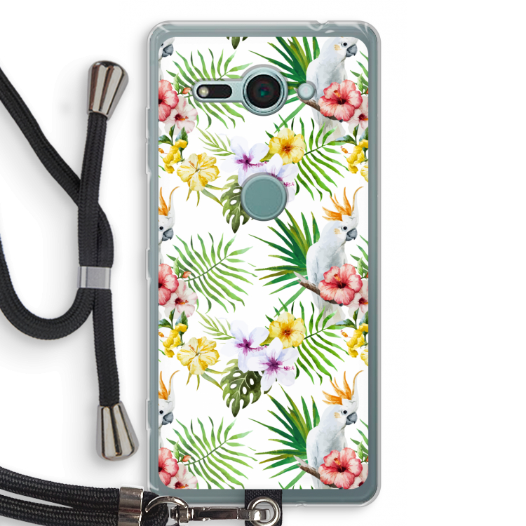 Gele kuif: Sony Xperia XZ2 Compact Transparant Hoesje met koord