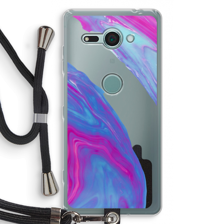 Zweverige regenboog: Sony Xperia XZ2 Compact Transparant Hoesje met koord