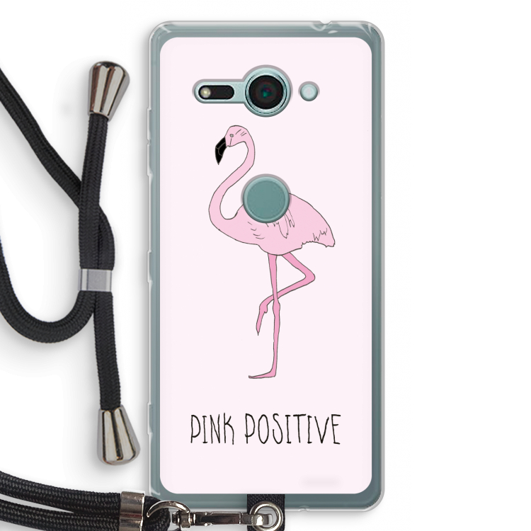 Pink positive: Sony Xperia XZ2 Compact Transparant Hoesje met koord