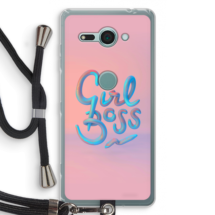 Girl boss: Sony Xperia XZ2 Compact Transparant Hoesje met koord