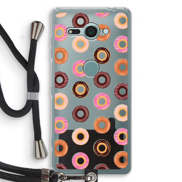 Donuts: Sony Xperia XZ2 Compact Transparant Hoesje met koord