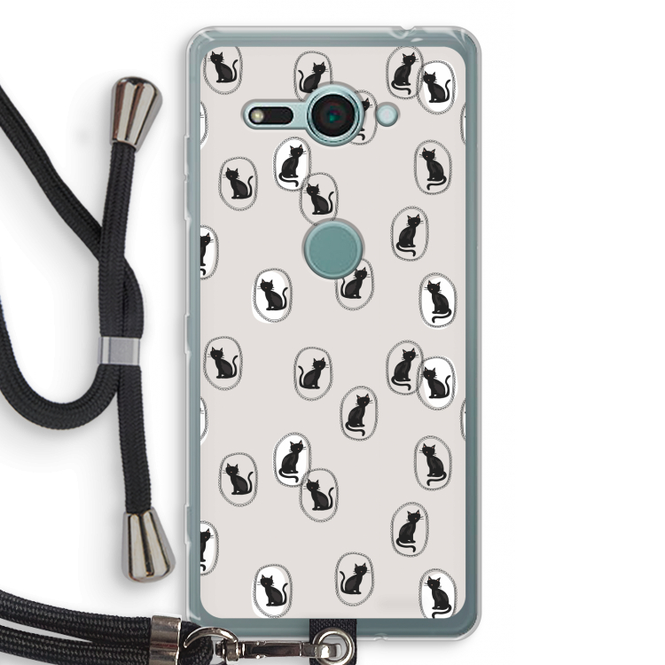 Miauw: Sony Xperia XZ2 Compact Transparant Hoesje met koord