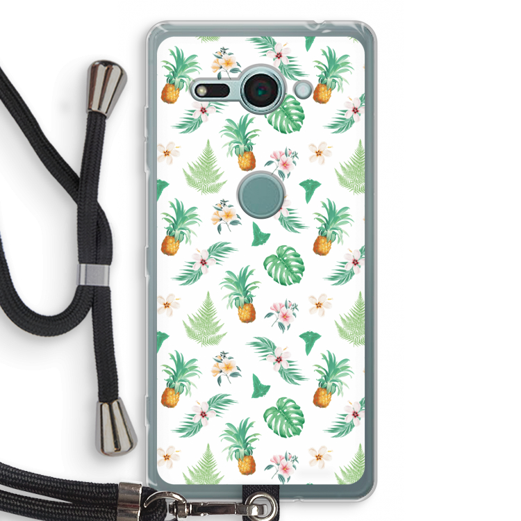 Ananas bladeren: Sony Xperia XZ2 Compact Transparant Hoesje met koord