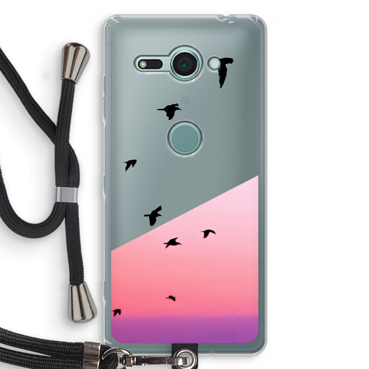 Fly away: Sony Xperia XZ2 Compact Transparant Hoesje met koord