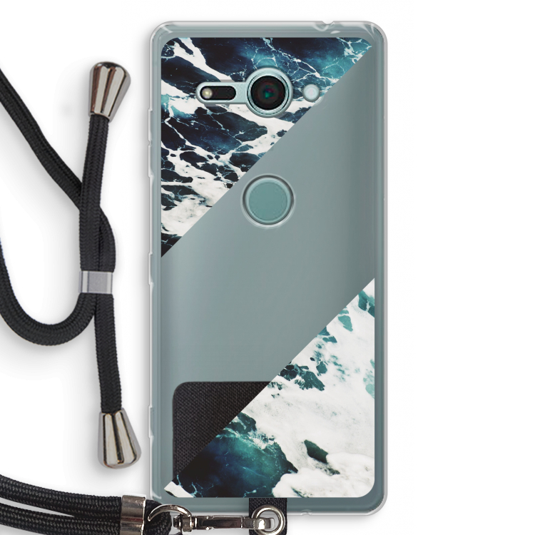 Golven: Sony Xperia XZ2 Compact Transparant Hoesje met koord