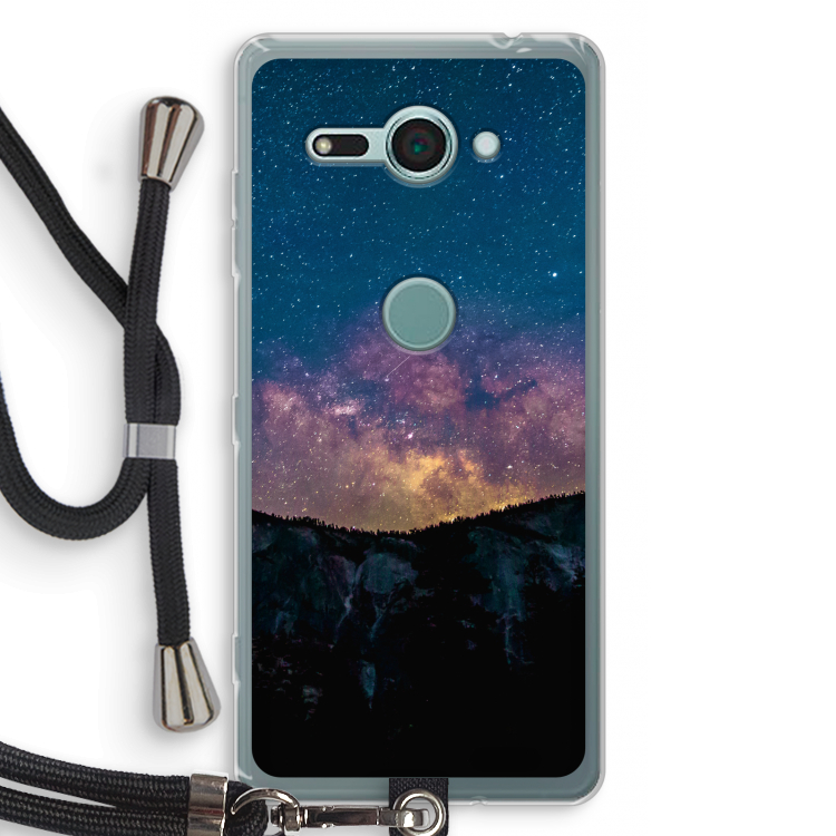 Travel to space: Sony Xperia XZ2 Compact Transparant Hoesje met koord