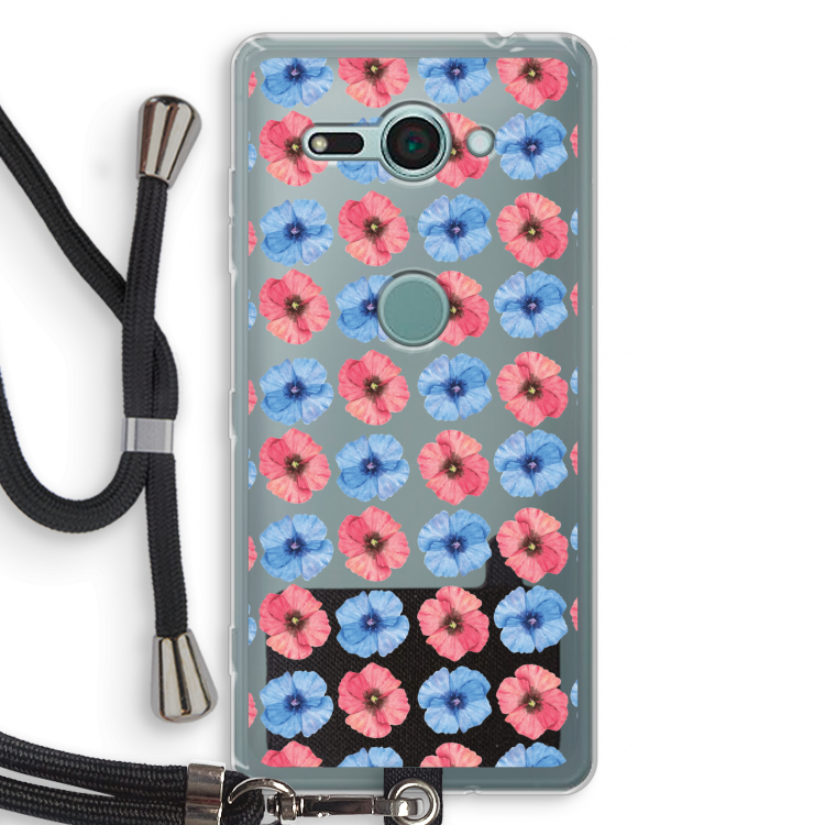 Klaproosjes: Sony Xperia XZ2 Compact Transparant Hoesje met koord