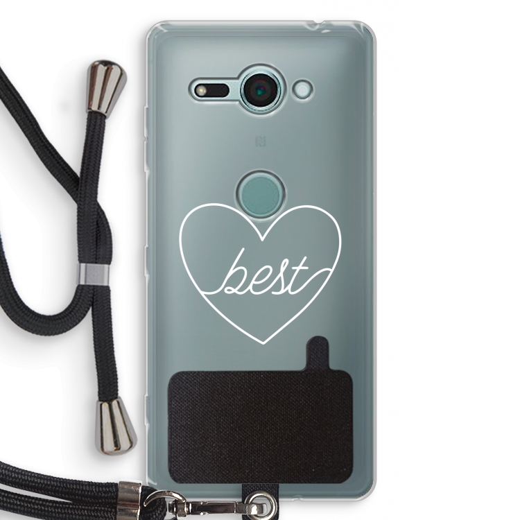Best heart pastel: Sony Xperia XZ2 Compact Transparant Hoesje met koord