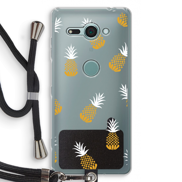 Ananasjes: Sony Xperia XZ2 Compact Transparant Hoesje met koord