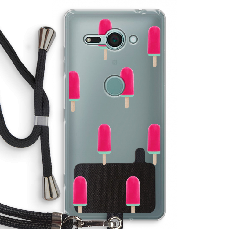Waterijsje: Sony Xperia XZ2 Compact Transparant Hoesje met koord