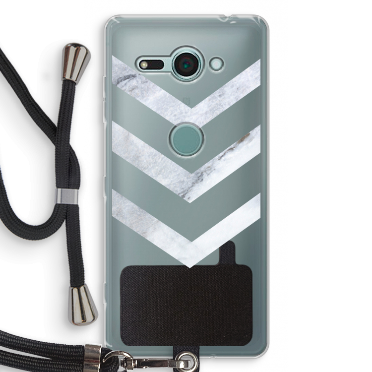 Marmeren pijlen: Sony Xperia XZ2 Compact Transparant Hoesje met koord