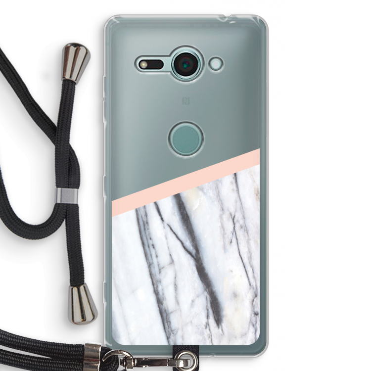 A touch of peach: Sony Xperia XZ2 Compact Transparant Hoesje met koord
