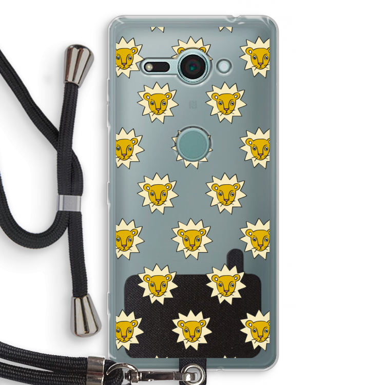 Leeuwenkoppen: Sony Xperia XZ2 Compact Transparant Hoesje met koord