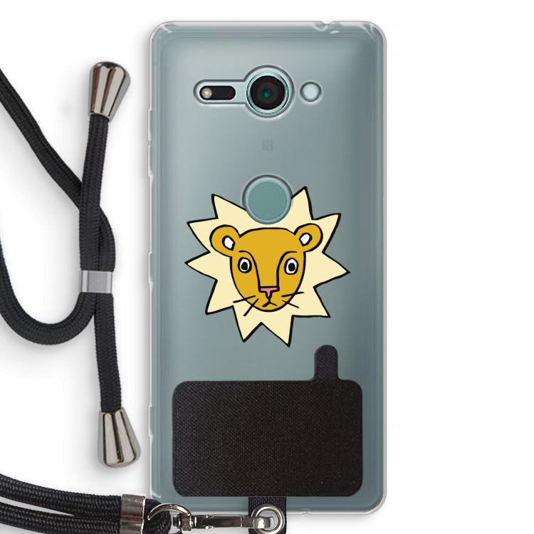 Kleine leeuw: Sony Xperia XZ2 Compact Transparant Hoesje met koord