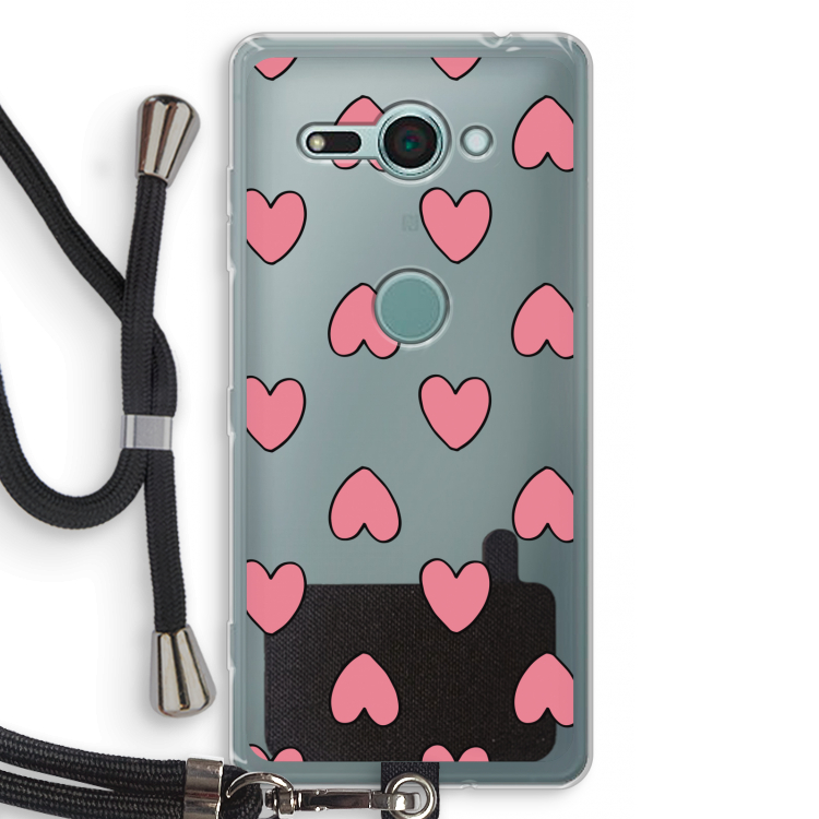 Ondersteboven verliefd: Sony Xperia XZ2 Compact Transparant Hoesje met koord