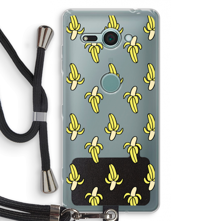 Bananas: Sony Xperia XZ2 Compact Transparant Hoesje met koord