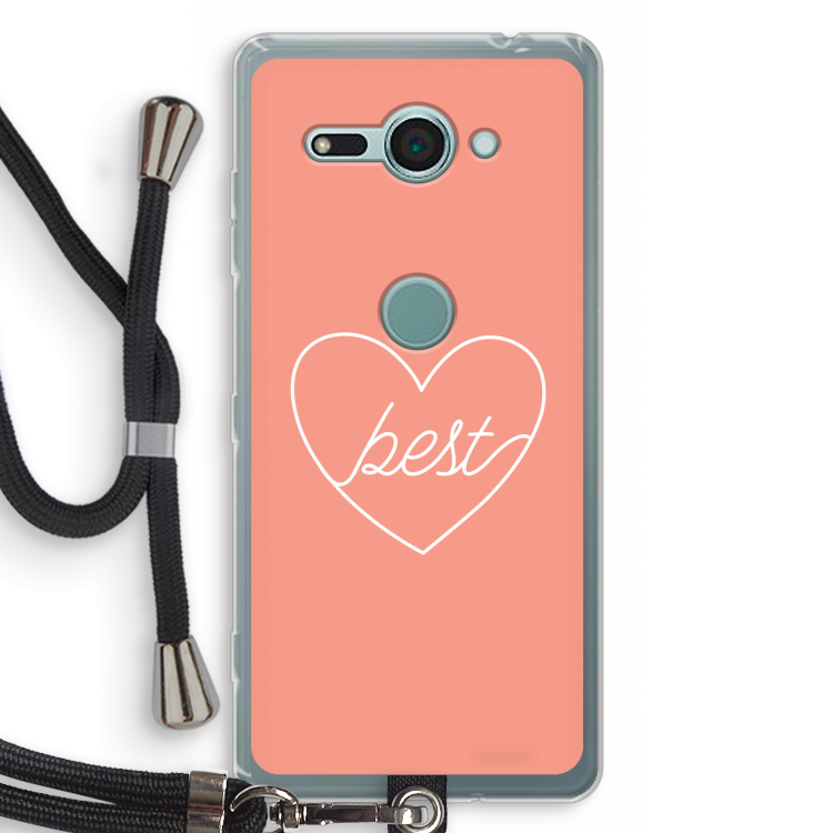 Best heart: Sony Xperia XZ2 Compact Transparant Hoesje met koord