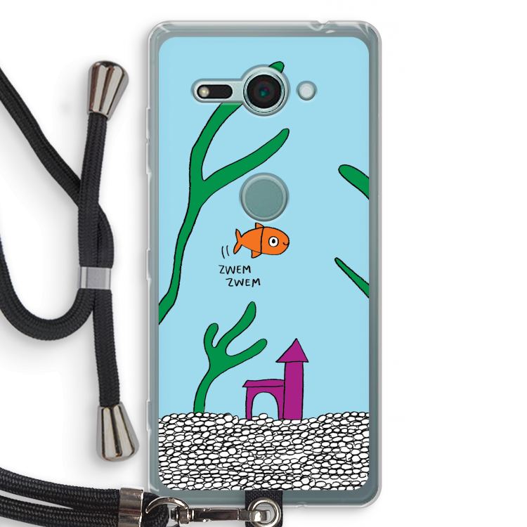 Aquarium: Sony Xperia XZ2 Compact Transparant Hoesje met koord