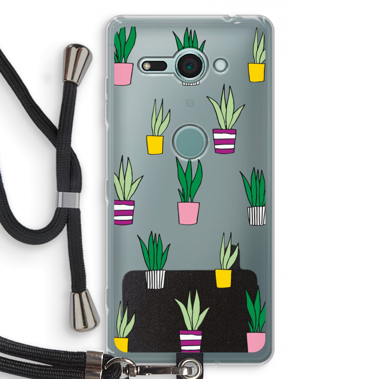 Sanseveria: Sony Xperia XZ2 Compact Transparant Hoesje met koord