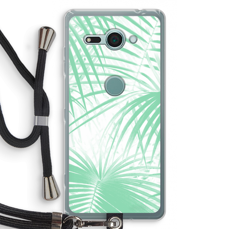 Palmbladeren: Sony Xperia XZ2 Compact Transparant Hoesje met koord