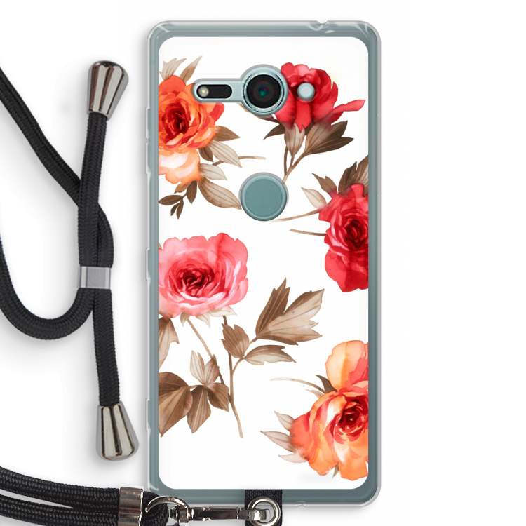 Roosjes: Sony Xperia XZ2 Compact Transparant Hoesje met koord