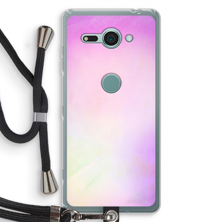 Flow mist pastel: Sony Xperia XZ2 Compact Transparant Hoesje met koord