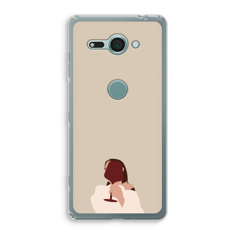 I drink wine: Sony Xperia XZ2 Compact Transparant Hoesje