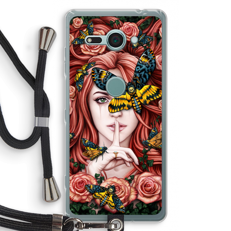 Lady Moth: Sony Xperia XZ2 Compact Transparant Hoesje met koord